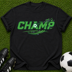 CHAMP graphic tee | Champion-inspired sports design, green lettering