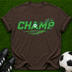 CHAMP graphic tee | Champion-inspired sports design, green lettering