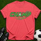 CHAMP graphic tee | Champion-inspired sports design, green lettering