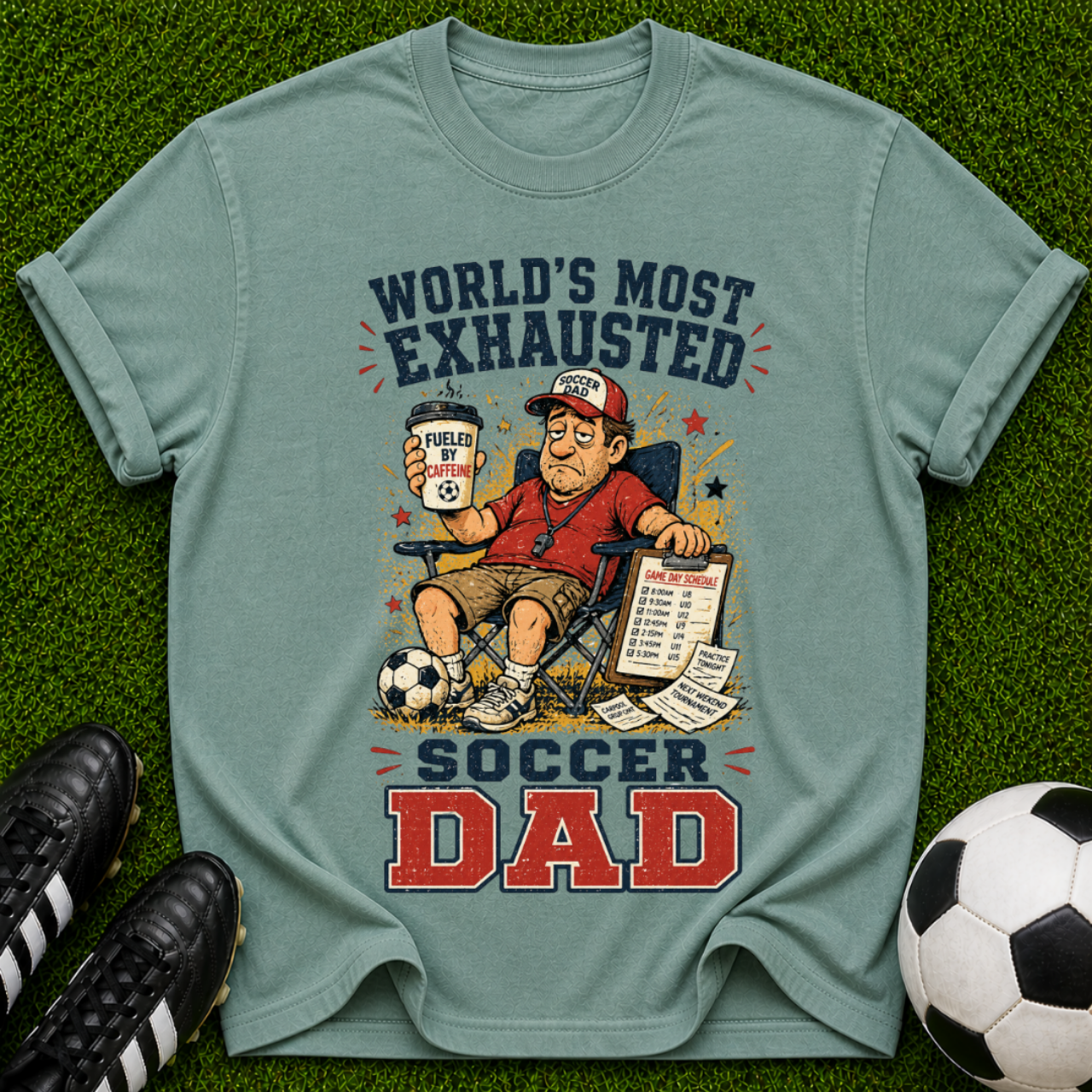 World's Most Exhausted Soccer Dad T-Shirt