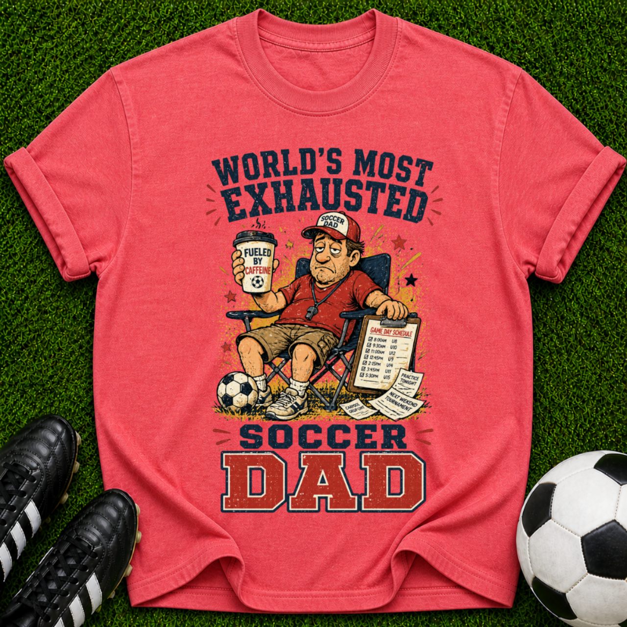 World's Most Exhausted Soccer Dad T-Shirt