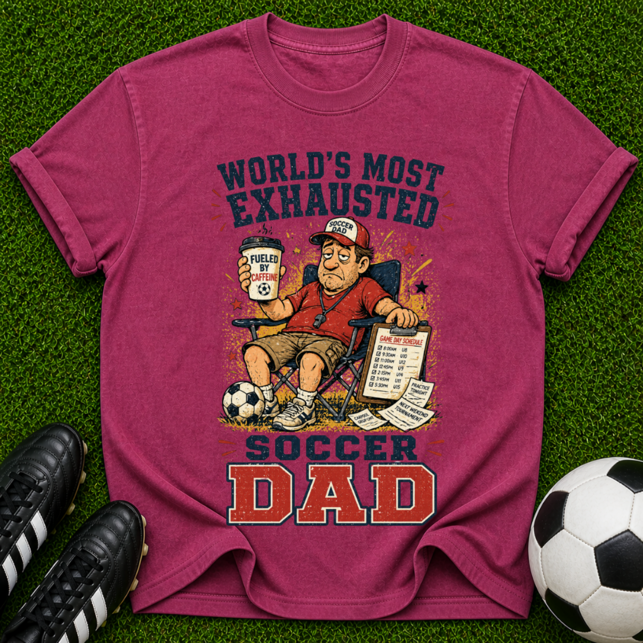 World's Most Exhausted Soccer Dad T-Shirt