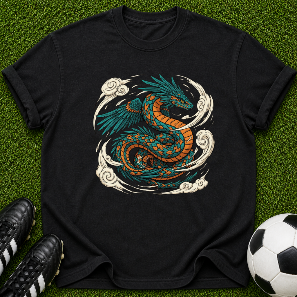 Celtic Winged Serpent T-Shirt | Dragon Illustration, Vintage Tattoo Style