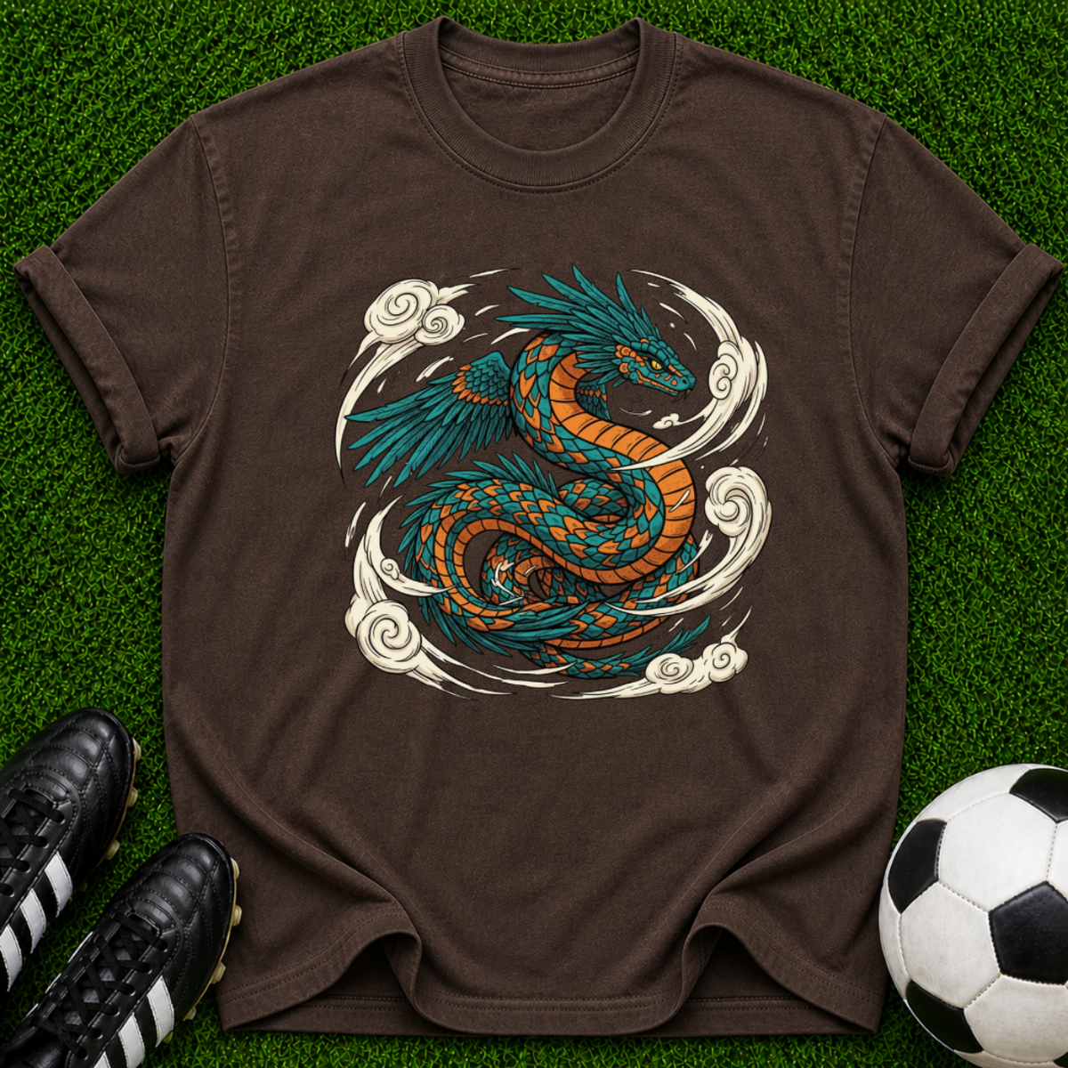 Celtic Winged Serpent T-Shirt | Dragon Illustration, Vintage Tattoo Style
