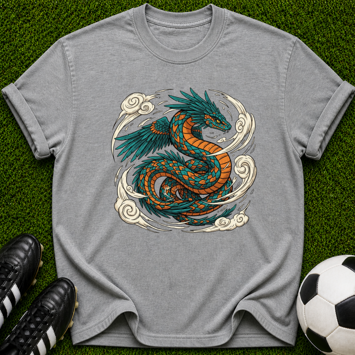 Celtic Winged Serpent T-Shirt | Dragon Illustration, Vintage Tattoo Style
