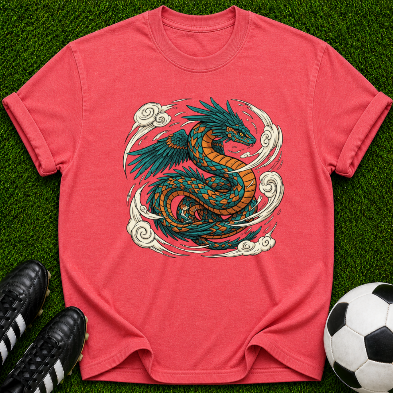 Celtic Winged Serpent T-Shirt | Dragon Illustration, Vintage Tattoo Style