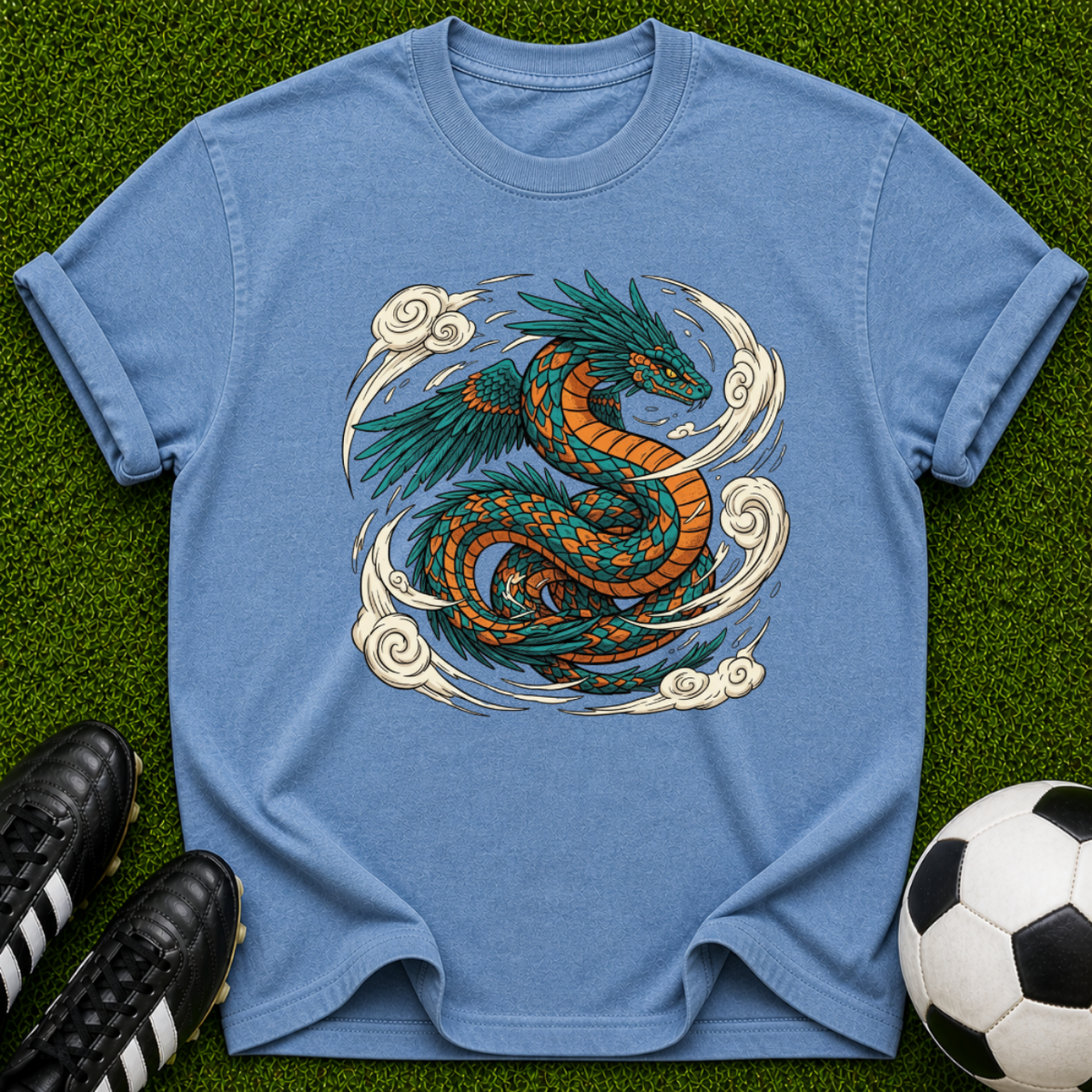 Celtic Winged Serpent T-Shirt | Dragon Illustration, Vintage Tattoo Style