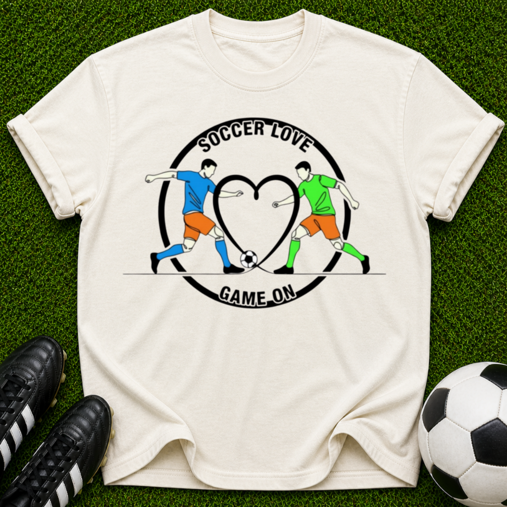 Soccer Love Heart Players T-shirt