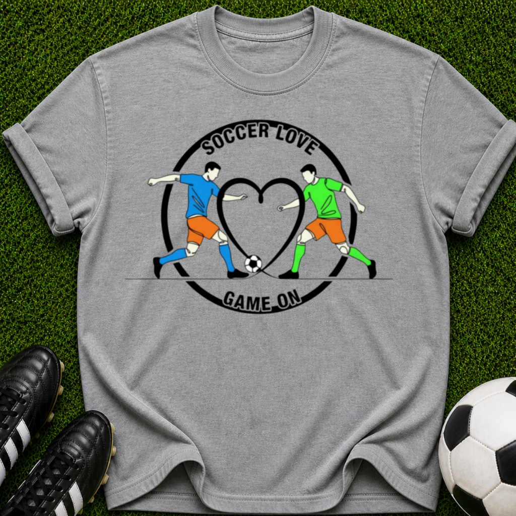 Soccer Love Heart Players T-shirt