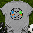 Soccer Love Heart Players T-shirt