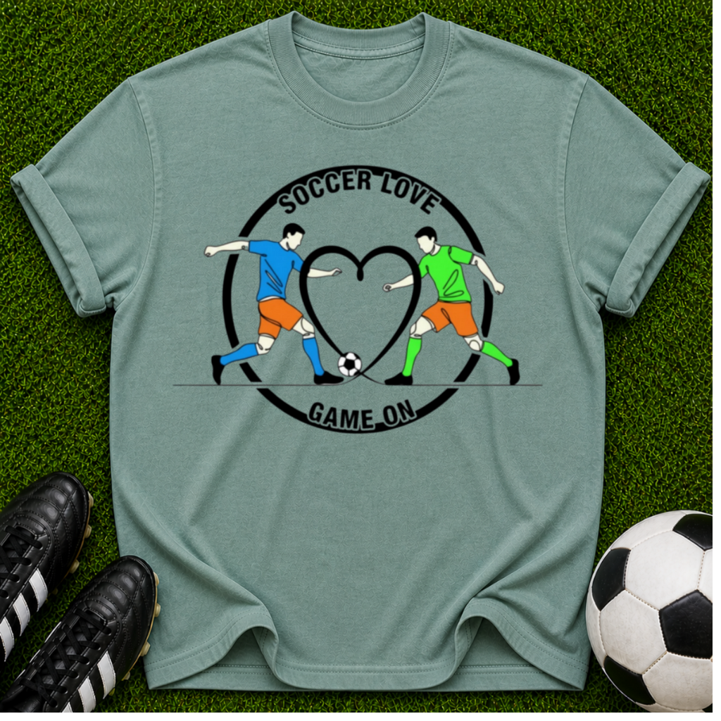 Soccer Love Heart Players T-shirt