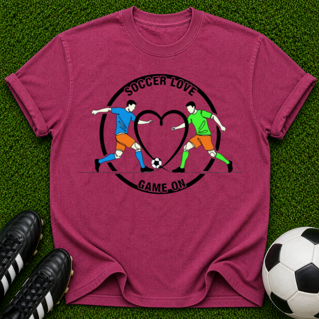 Soccer Love Heart Players T-shirt