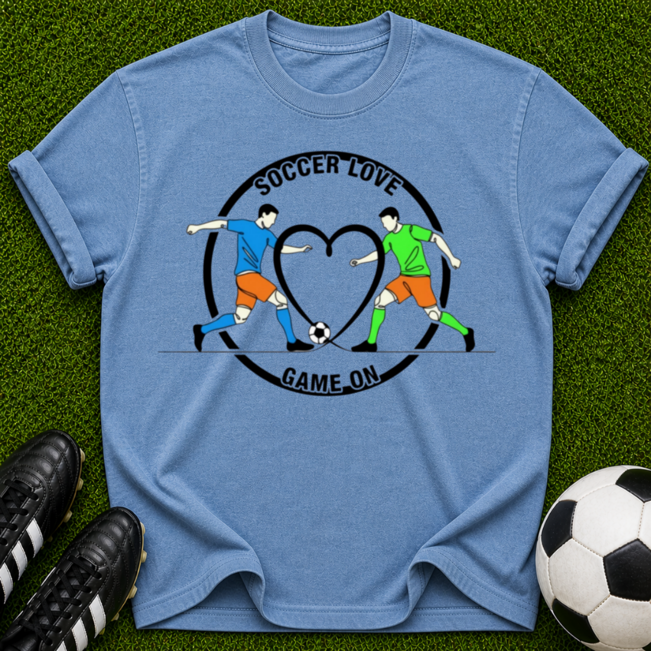 Soccer Love Heart Players T-shirt