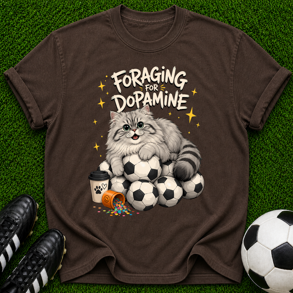 Forgiving for Dogmance Cat & Soccer Balls T-shirt