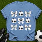 Soccer Balls and Bows T-Shirt | Soccer Pattern Tee