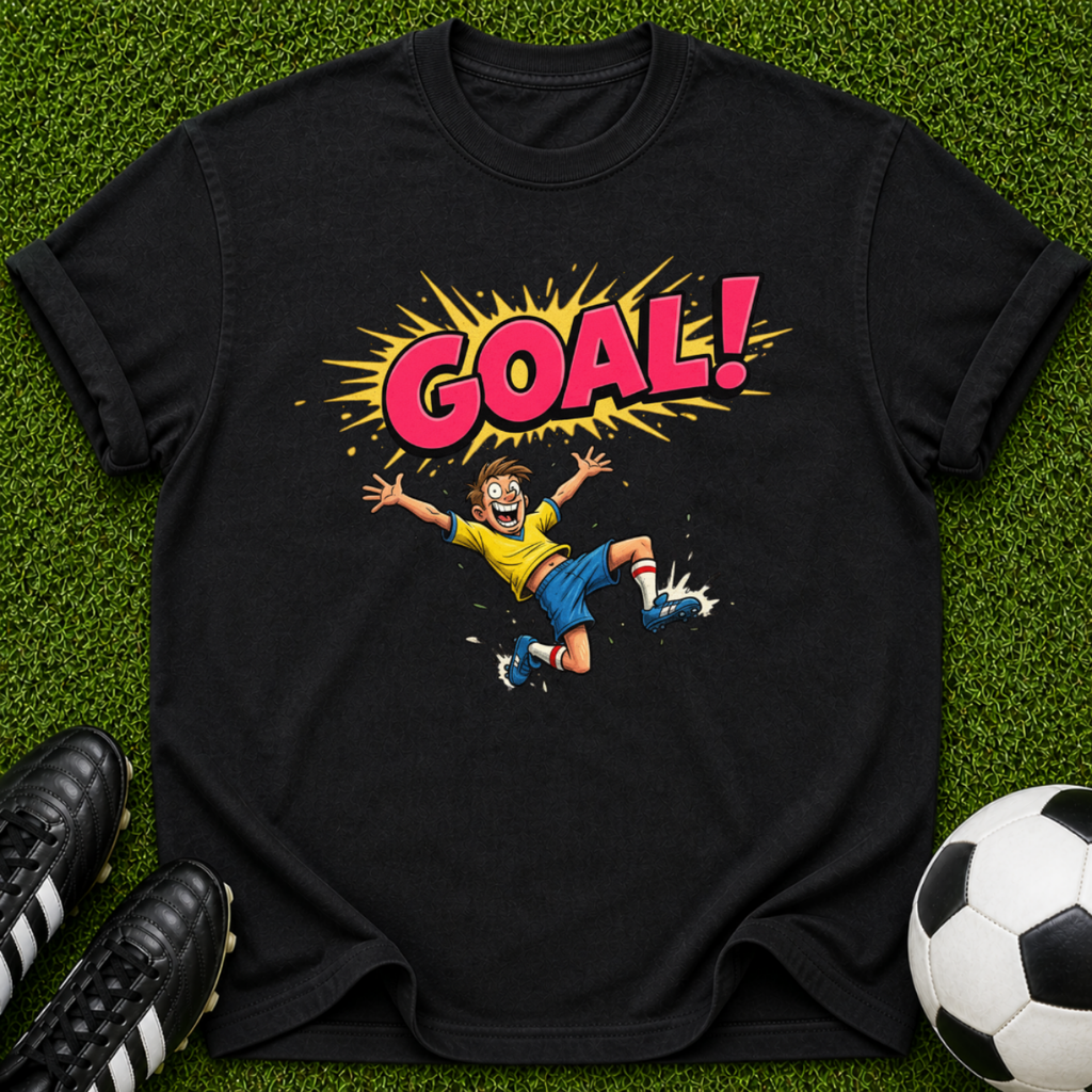 Goal! Soccer Player Cartoon T-shirt