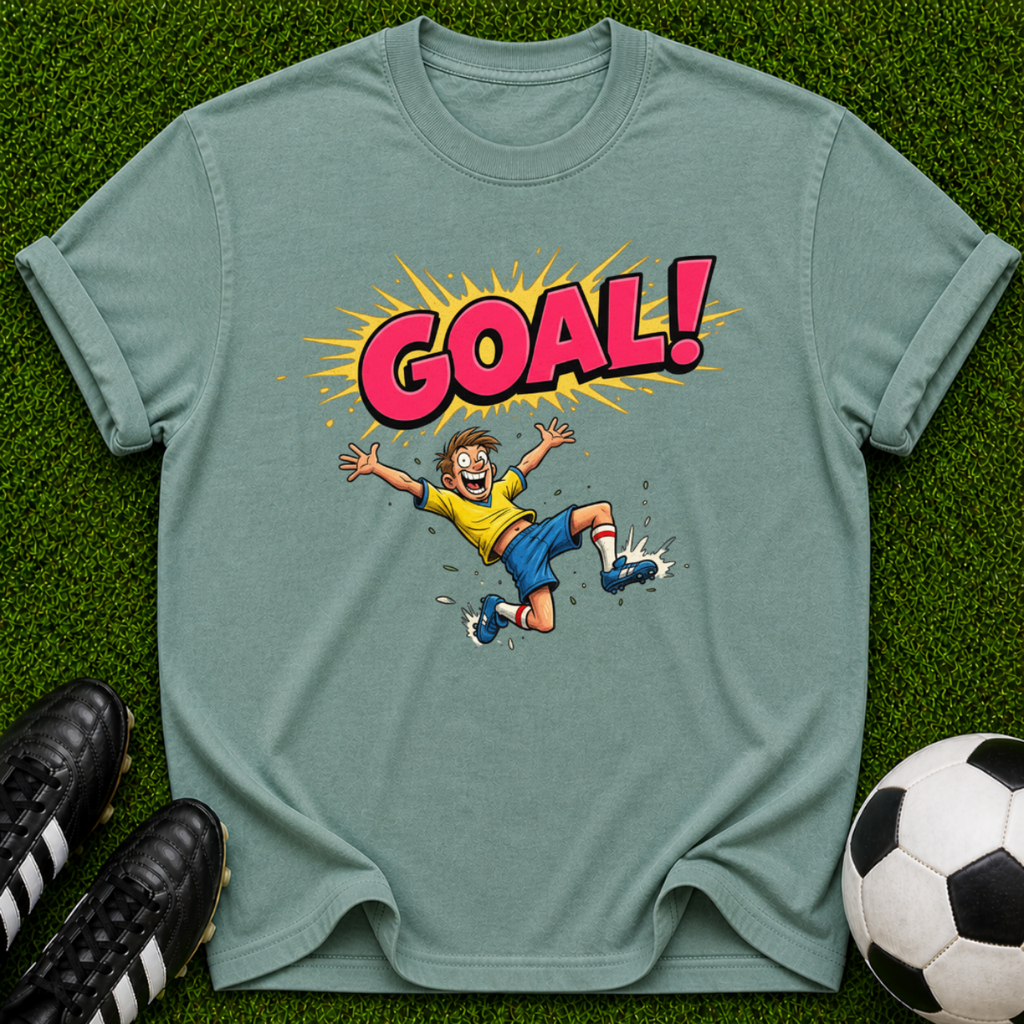 Goal! Soccer Player Cartoon T-shirt
