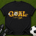 Goal Soccer Typography T-Shirt | Vintage Soccer Ball Graphic