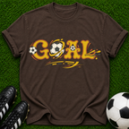 Goal Soccer Typography T-Shirt | Vintage Soccer Ball Graphic