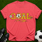 Goal Soccer Typography T-Shirt | Vintage Soccer Ball Graphic
