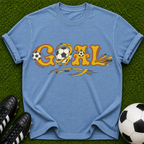 Goal Soccer Typography T-Shirt | Vintage Soccer Ball Graphic