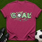 Goal Soccer Tee | Soccer Graphic T-Shirt, Green Retro Sport Design