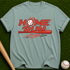 Home Run Baseball Tee | Retro Bat Graphic T-Shirt