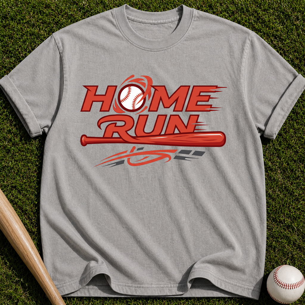 Home Run Baseball Tee | Retro Bat Graphic T-Shirt