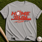 Home Run Baseball Tee | Retro Bat Graphic T-Shirt