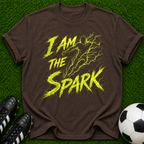I Am The Spark T-shirt | Lightning Graphic Tee, Neon Yellow Electric Design