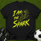 I Am The Spark T-shirt | Lightning Graphic Tee, Neon Yellow Electric Design