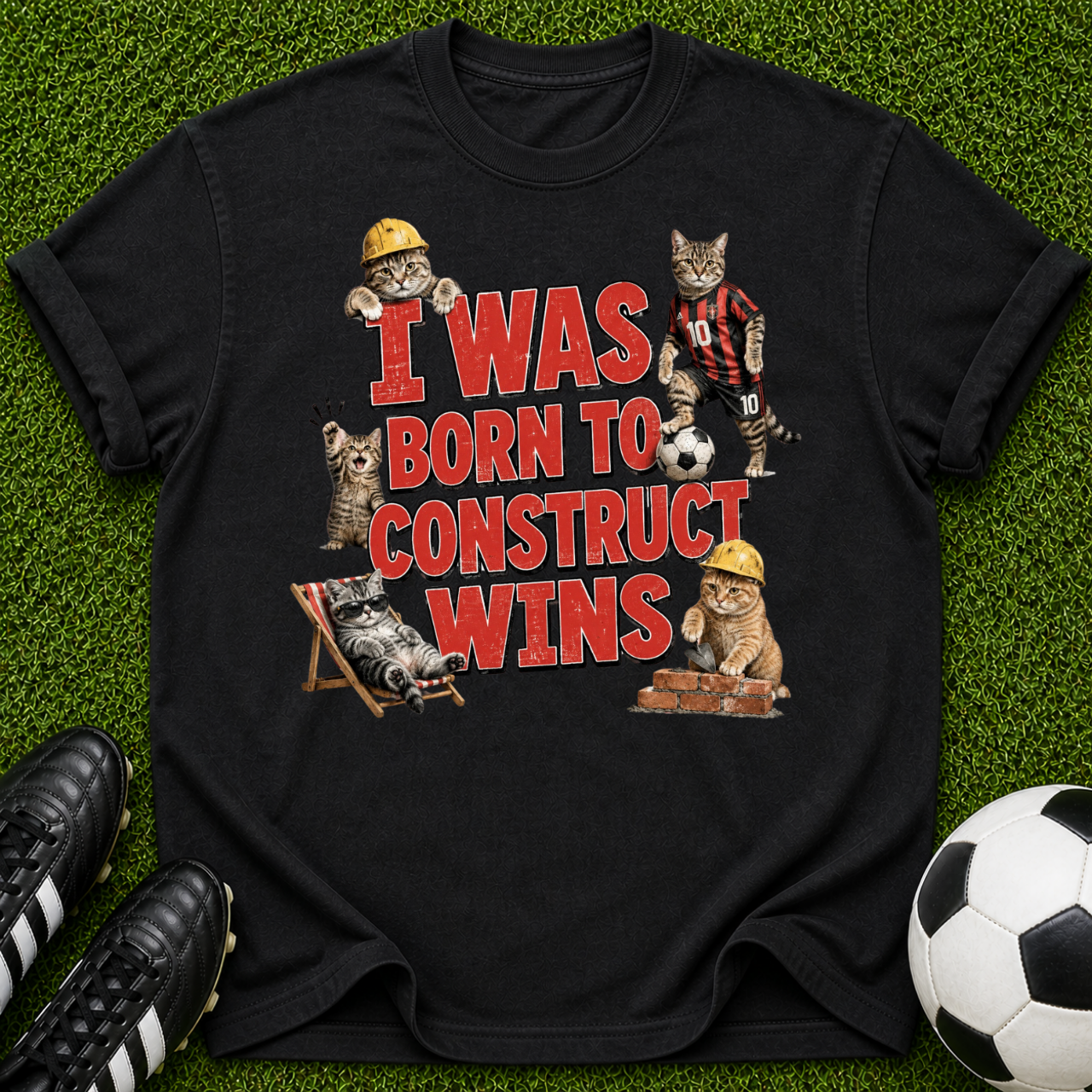 I Was Born To Construct Wins T-shirt