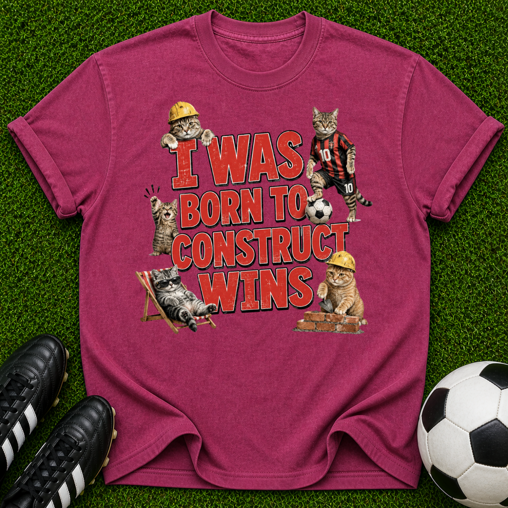 I Was Born To Construct Wins T-shirt