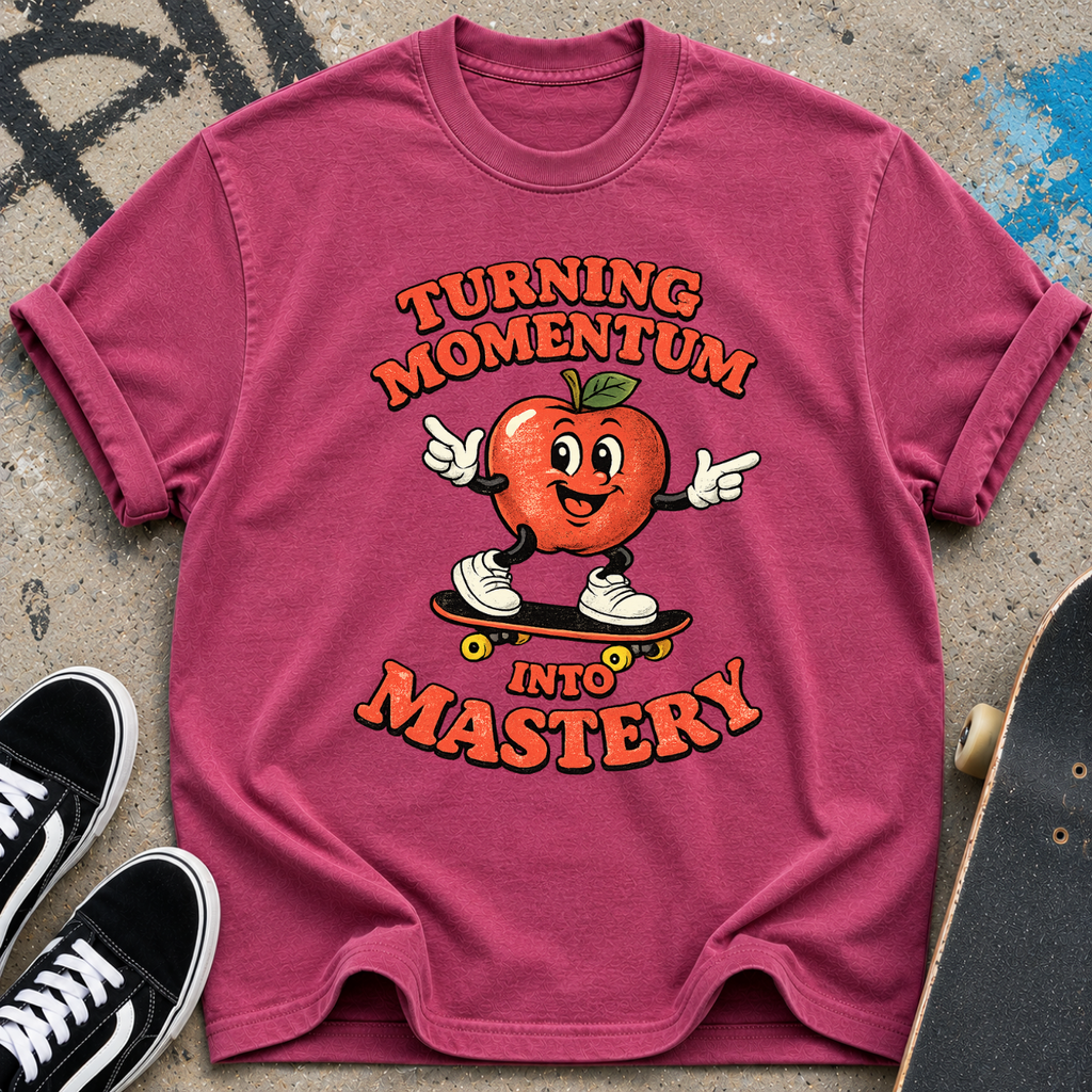 Skateboarding Apple "Turning Momentum Into Mastery" T-shirt
