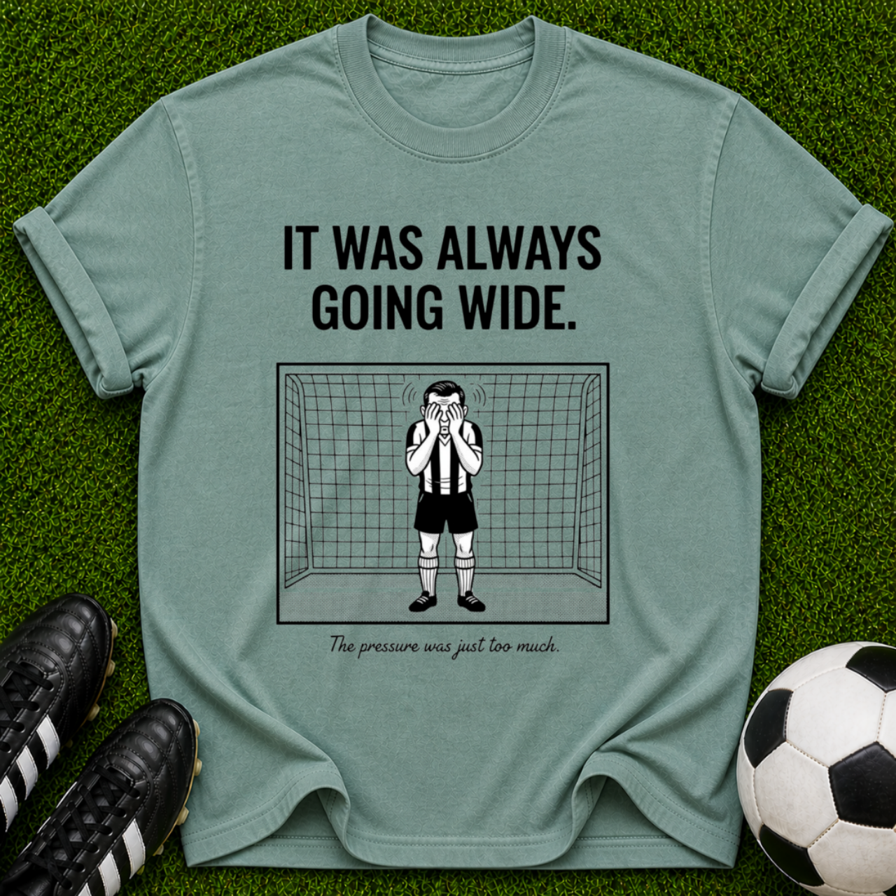 It Was Always Going Wide goalkeeper illustration T-shirt