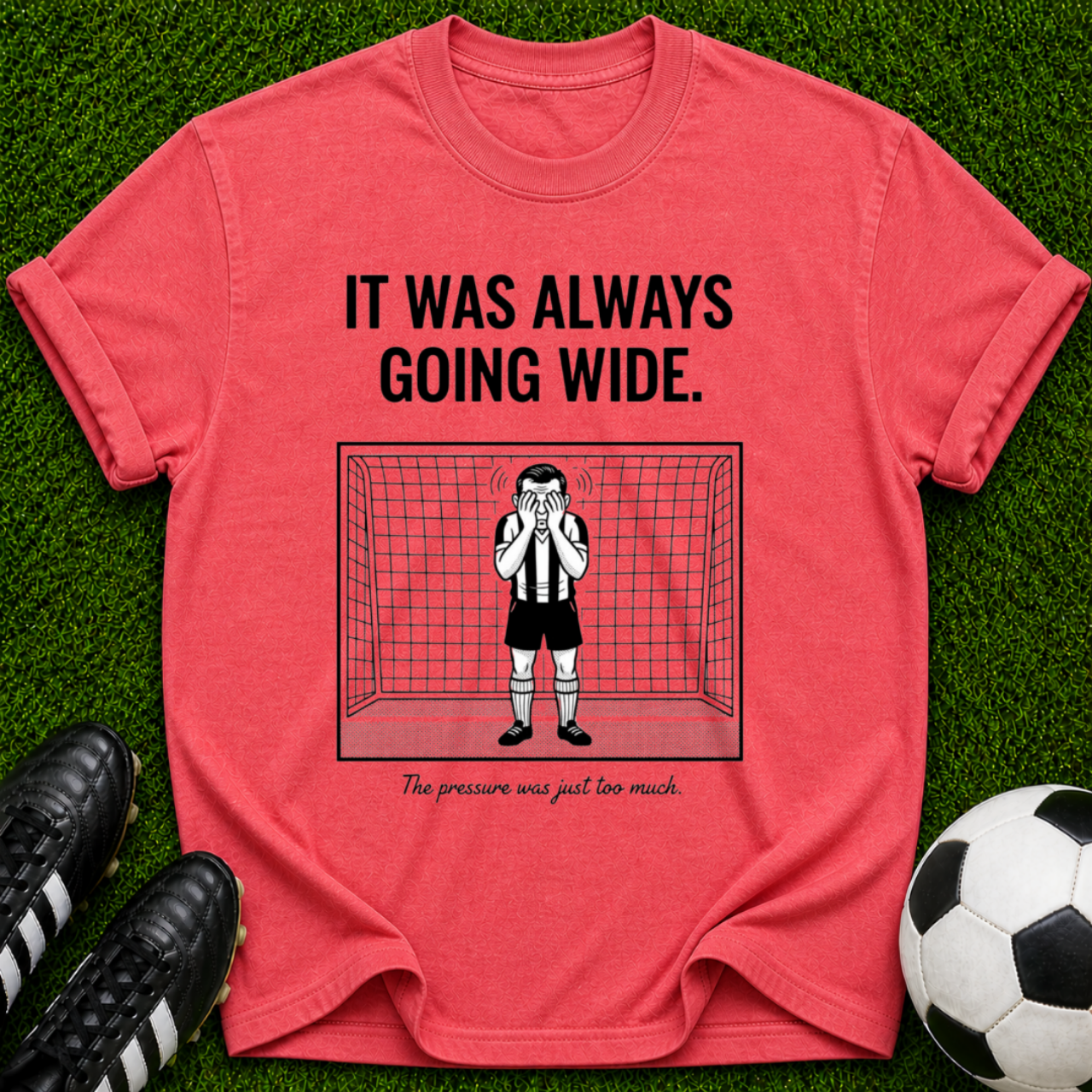 It Was Always Going Wide goalkeeper illustration T-shirt