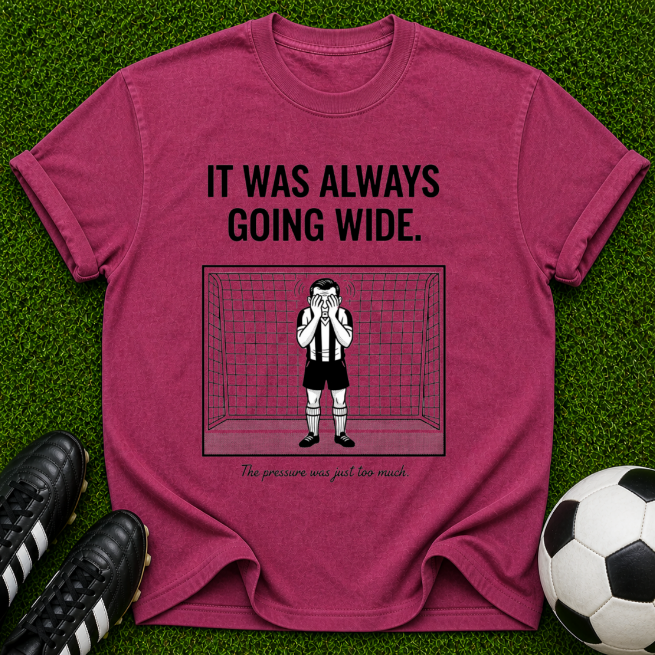 It Was Always Going Wide goalkeeper illustration T-shirt