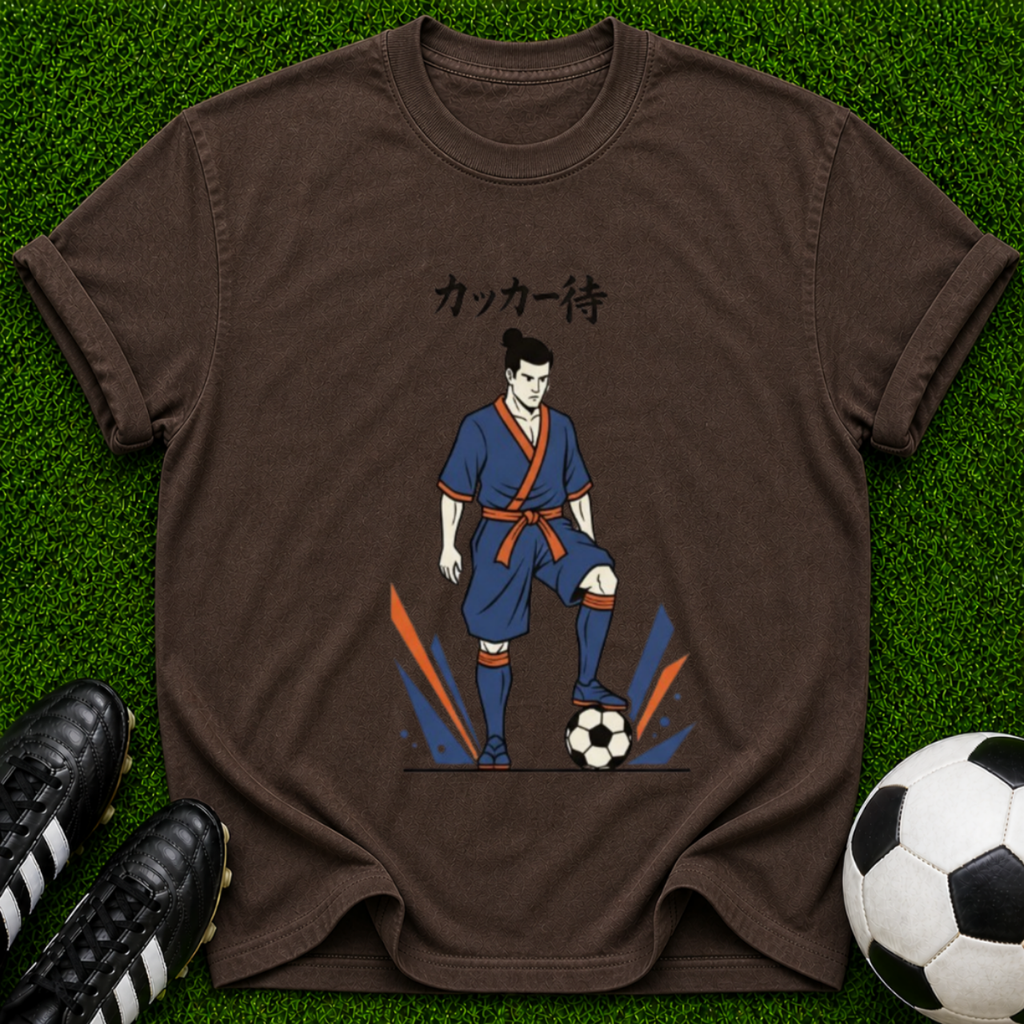 Samurai Soccer Player T-shirt | Japanese Football Illustration