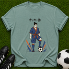 Samurai Soccer Player T-shirt | Japanese Football Illustration