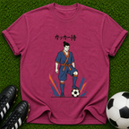 Samurai Soccer Player T-shirt | Japanese Football Illustration