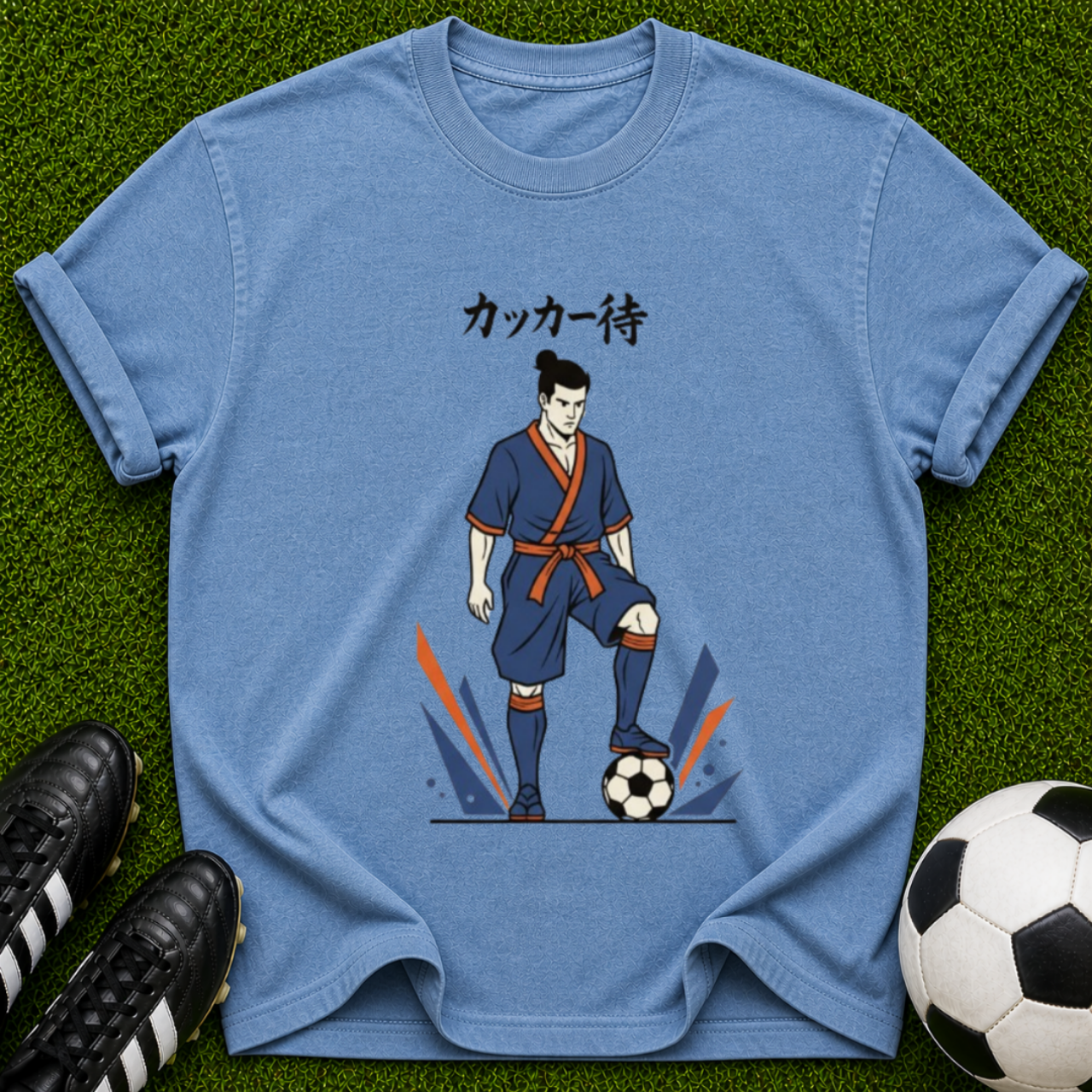 Samurai Soccer Player T-shirt | Japanese Football Illustration