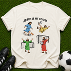 Jesus Is My Coach T-shirt | Soccer Jesus Illustration