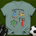 Jesus Is My Coach T-shirt | Soccer Jesus Illustration
