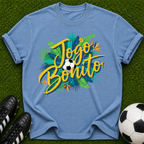 Jogo Bonito T-shirt | Tropical Soccer Script, Palm Leaves & Ball