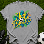 Jogo Bonito T-shirt | Tropical Soccer Script, Palm Leaves & Ball