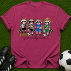 Raccoon Soccer Players T-Shirt | Vintage Team Mascot Tee