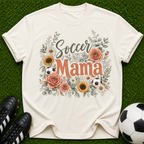 Soccer Mama T-shirt | Floral Sunflower Rose Design
