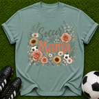 Soccer Mama T-shirt | Floral Sunflower Rose Design