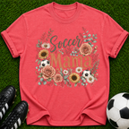 Soccer Mama T-shirt | Floral Sunflower Rose Design