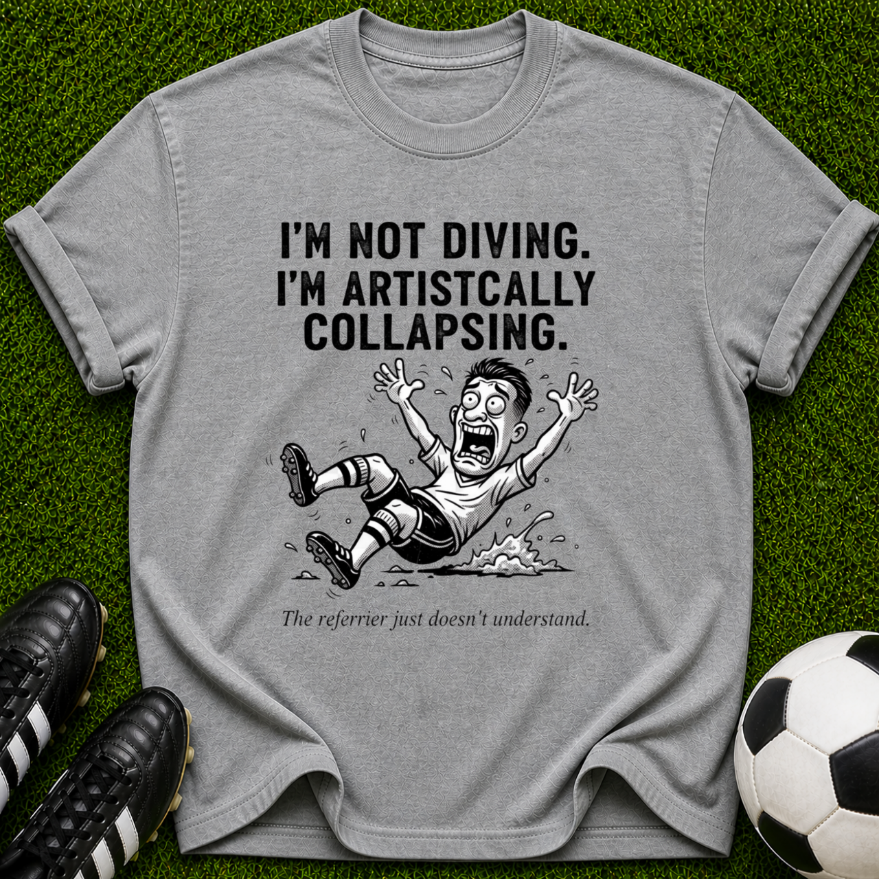 I’m Not Diving I’m Artistcally Collapsing T-shirt | Funny Illustration Tee